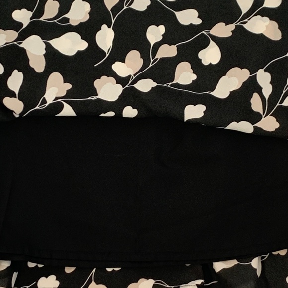 Loft women's skirt a line black blush print large - Picture 9 of 11